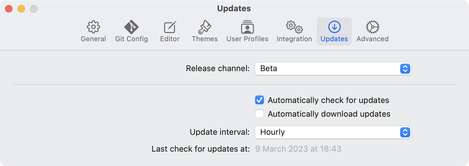 Tower for Mac Release Channel — Beta
