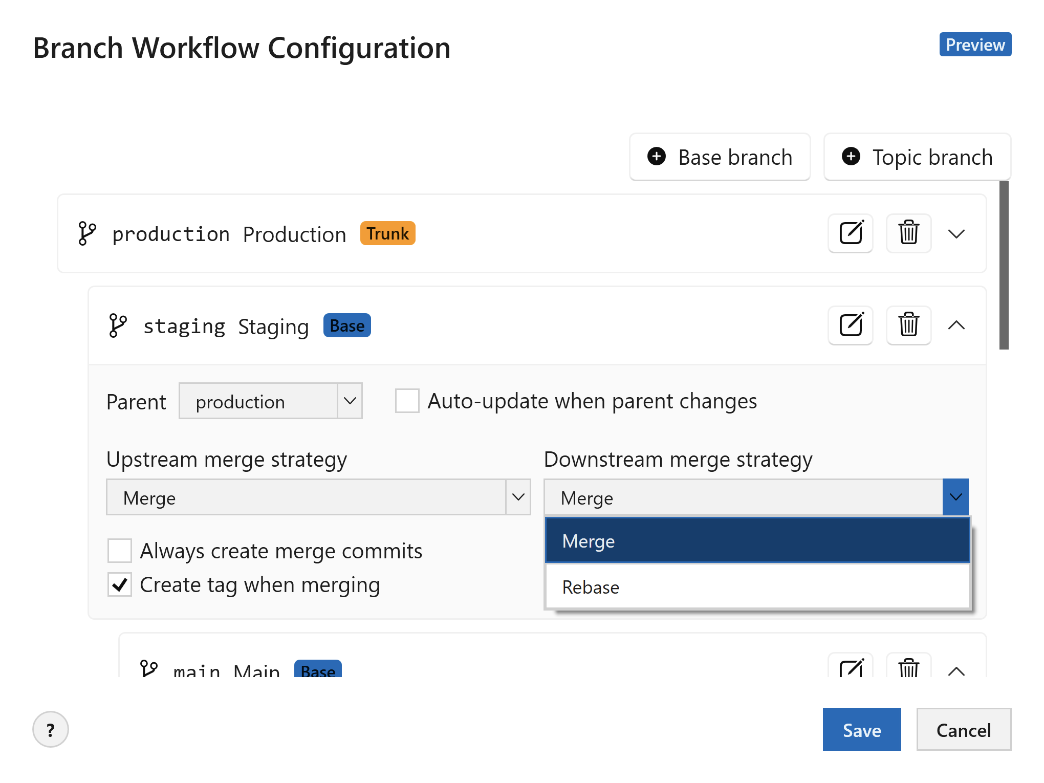Tower Workflows – Choosing the Downstream Merge Strategy for GitLab Flow