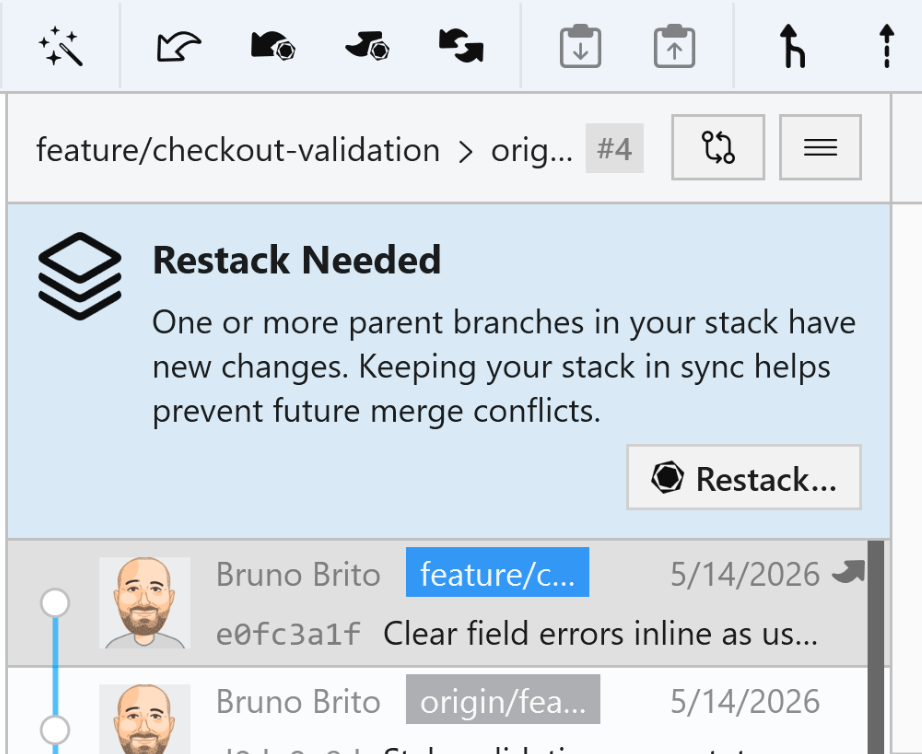 Stacked PRs - Working Copy