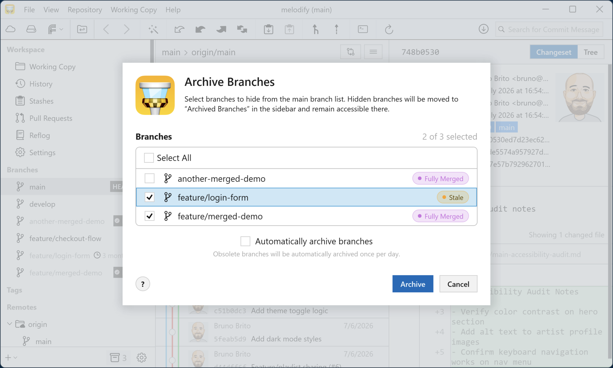 Automatic Branch Management