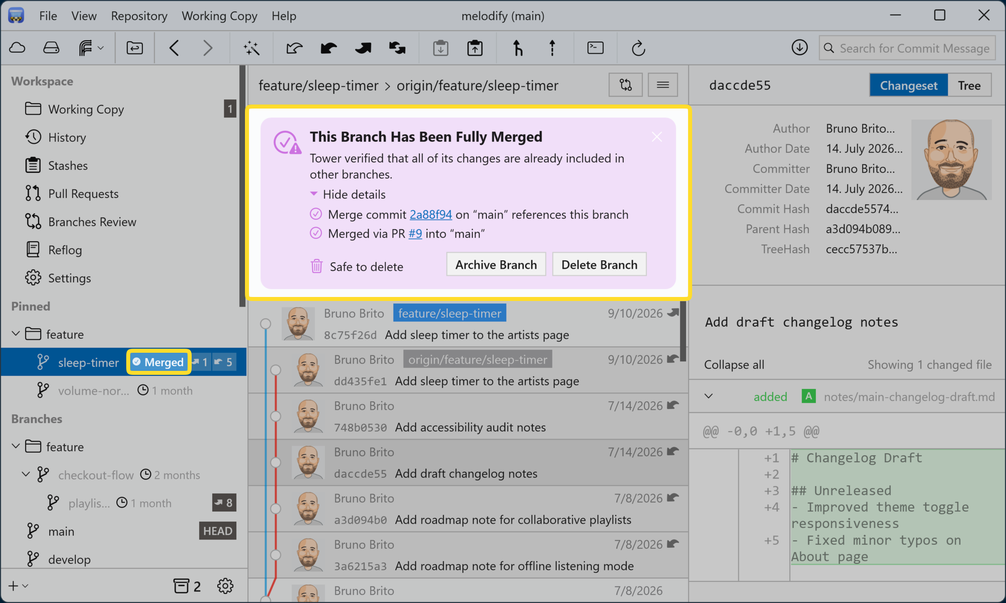 PR-Based Merge Detection