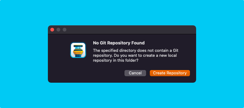 "No Git Repository Found" warning in Tower