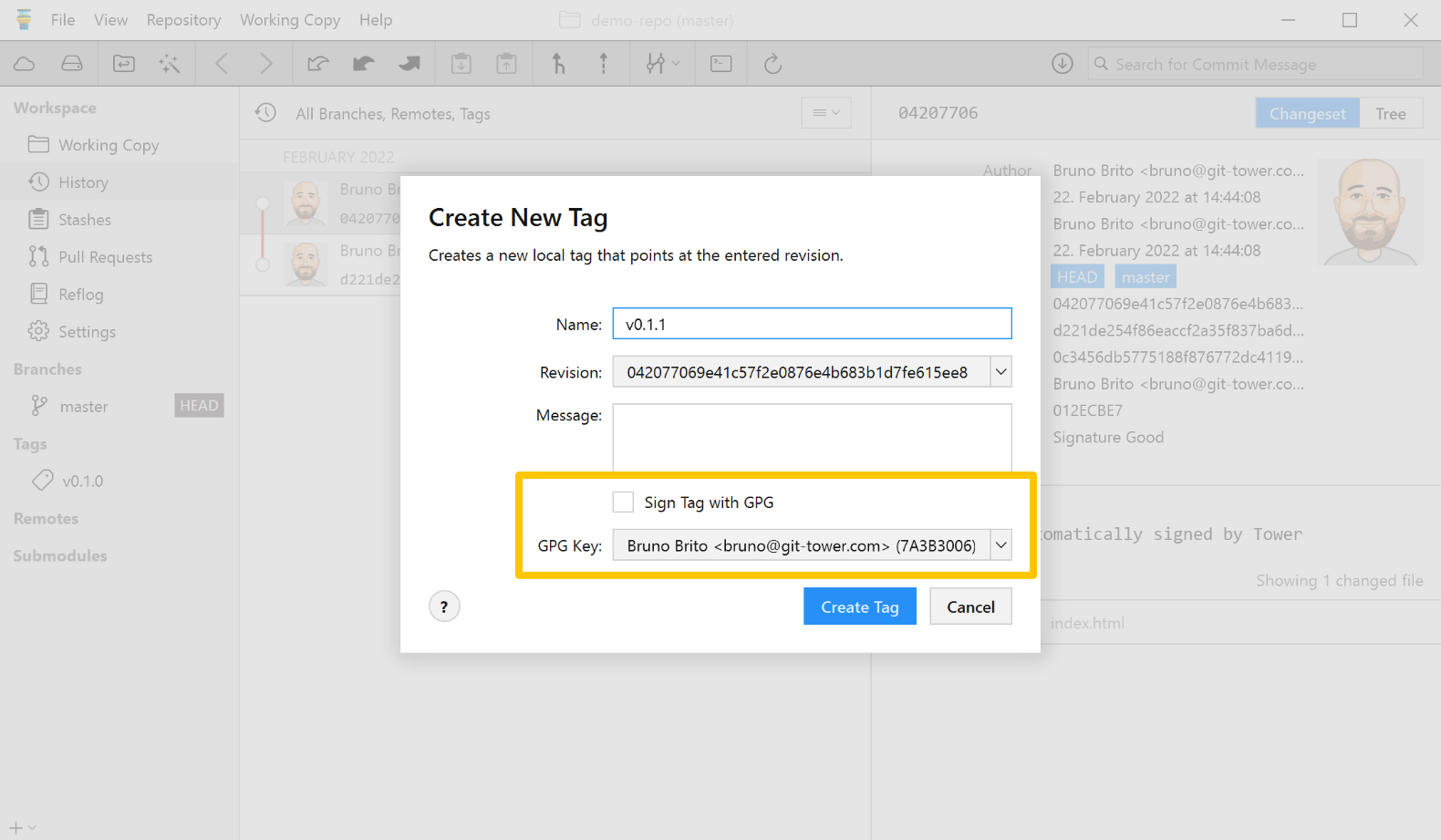 GPG — Create New Signed Tags