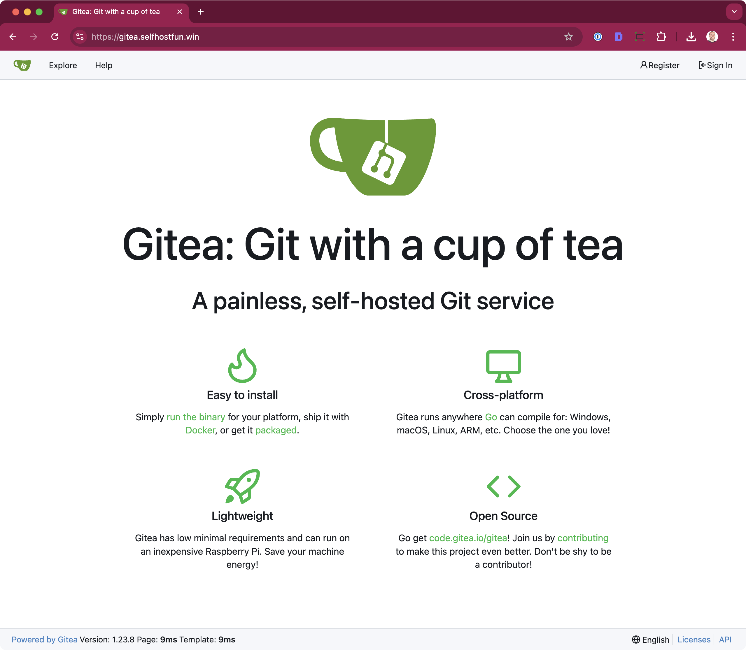 Gitea — Installation Complete with HTTPS