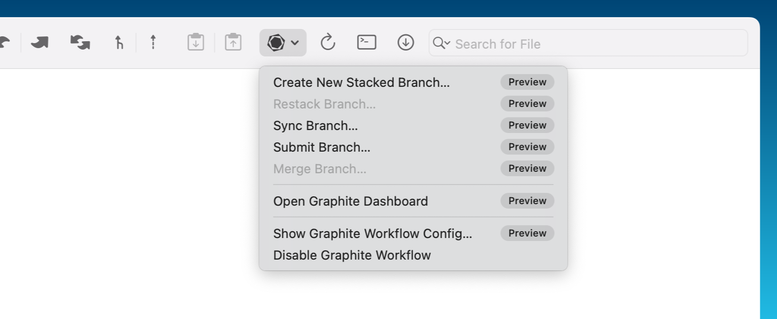 Tower 13 – Graphite Workflow in Toolbar