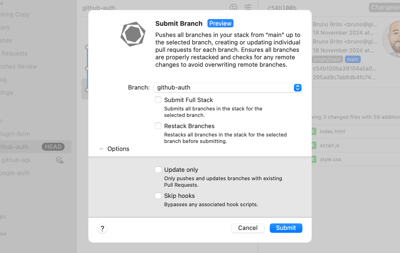 Tower 13 — Submit Branch to Graphite