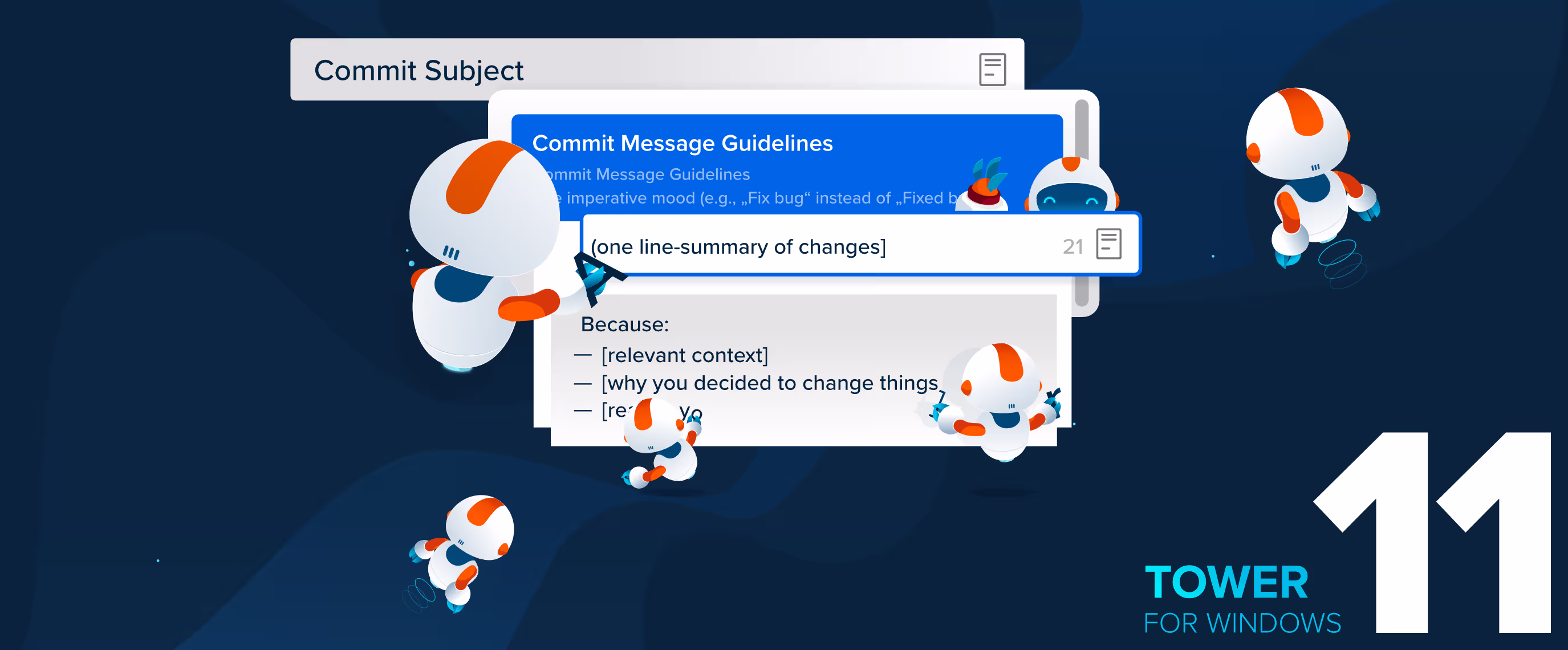 Tower 11 for Windows — Commit Templates