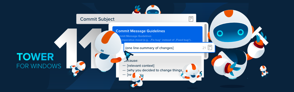 Tower 11 for Windows — Commit Templates
