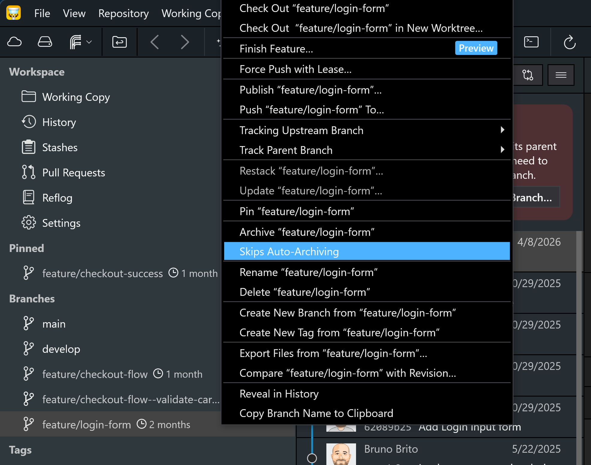 Tower 13 for Windows – "Skips Auto-Archiving" flag