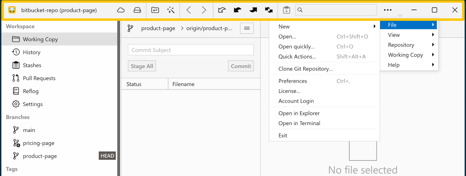 Tower 9.0 – Compact Top Bar Layout