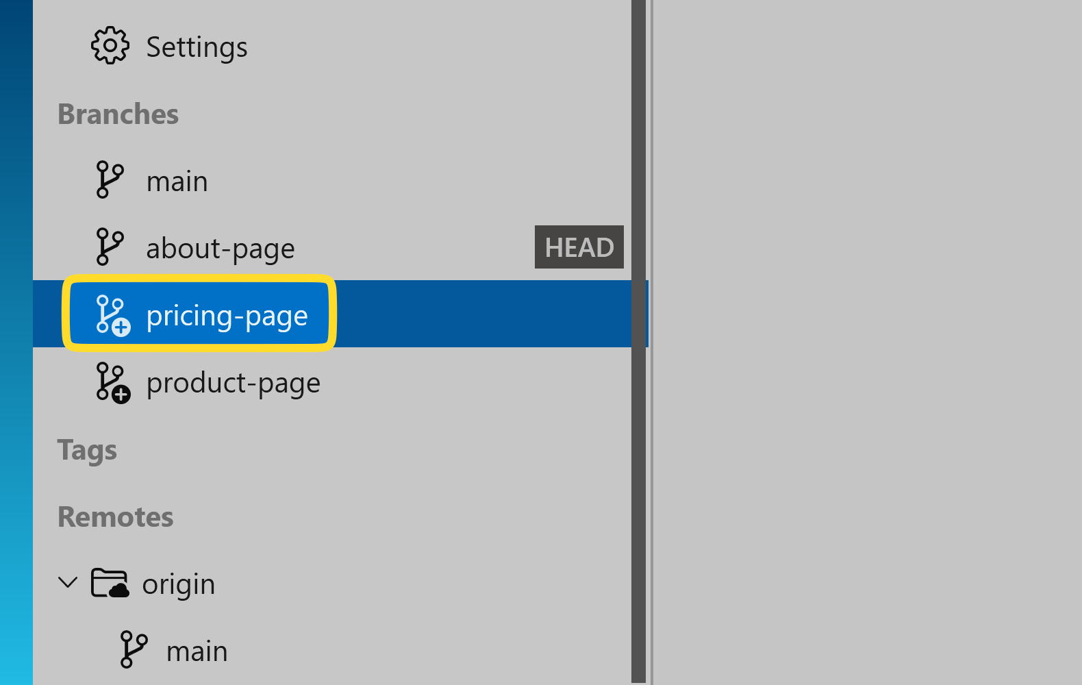 Tower 9.0 – Worktrees in the "Branches" section