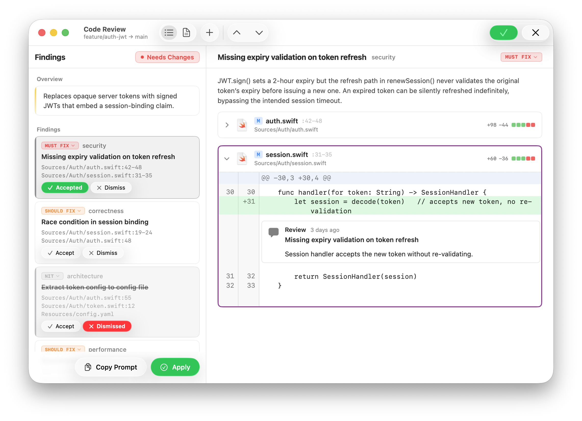 Code Reviews – Findings
