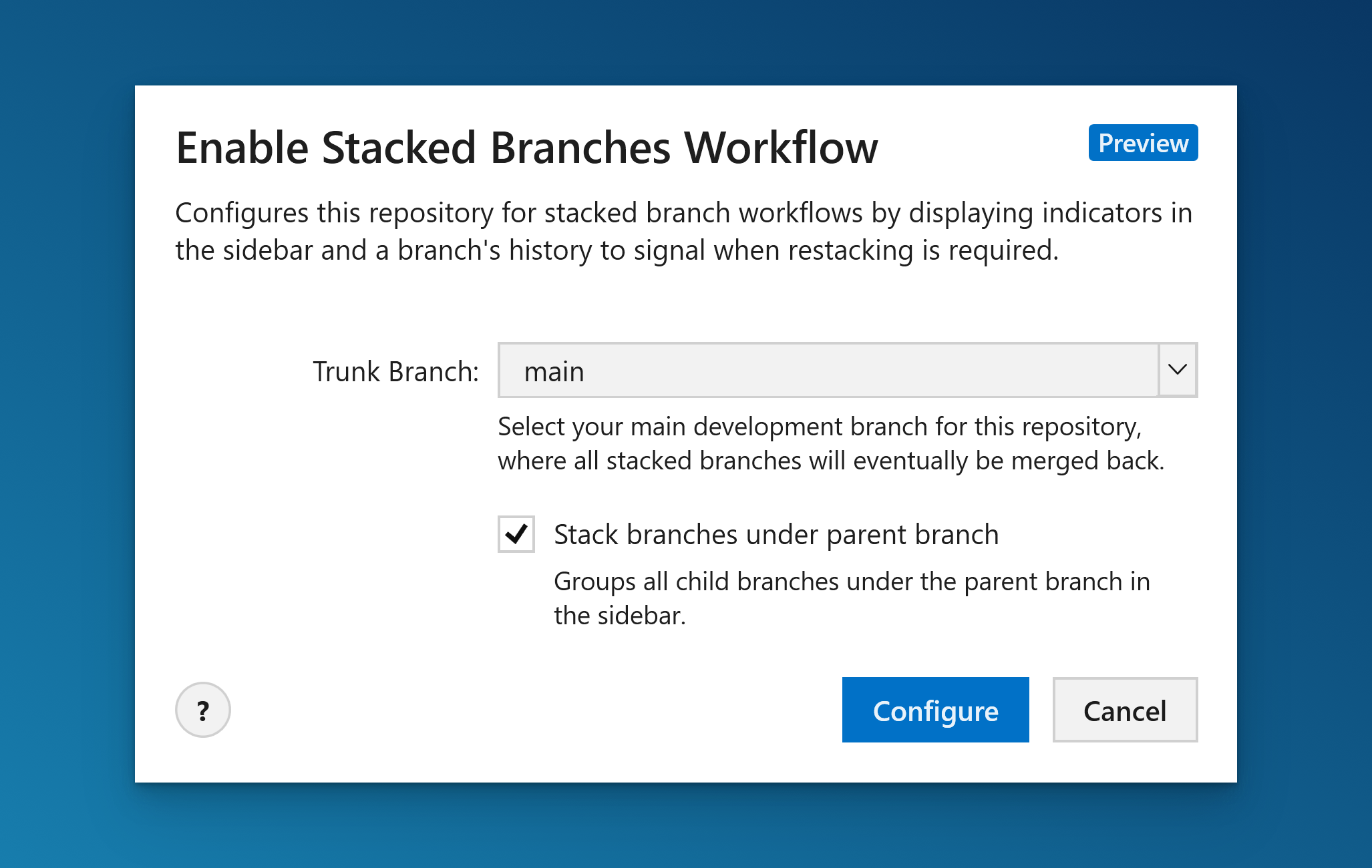 Enabling the "Stacked Branches" Workflow