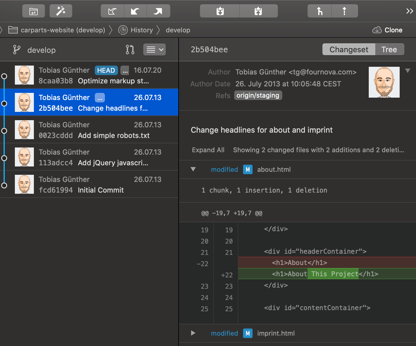 Inspecting Changes With Diffs Learn Version Control With Git