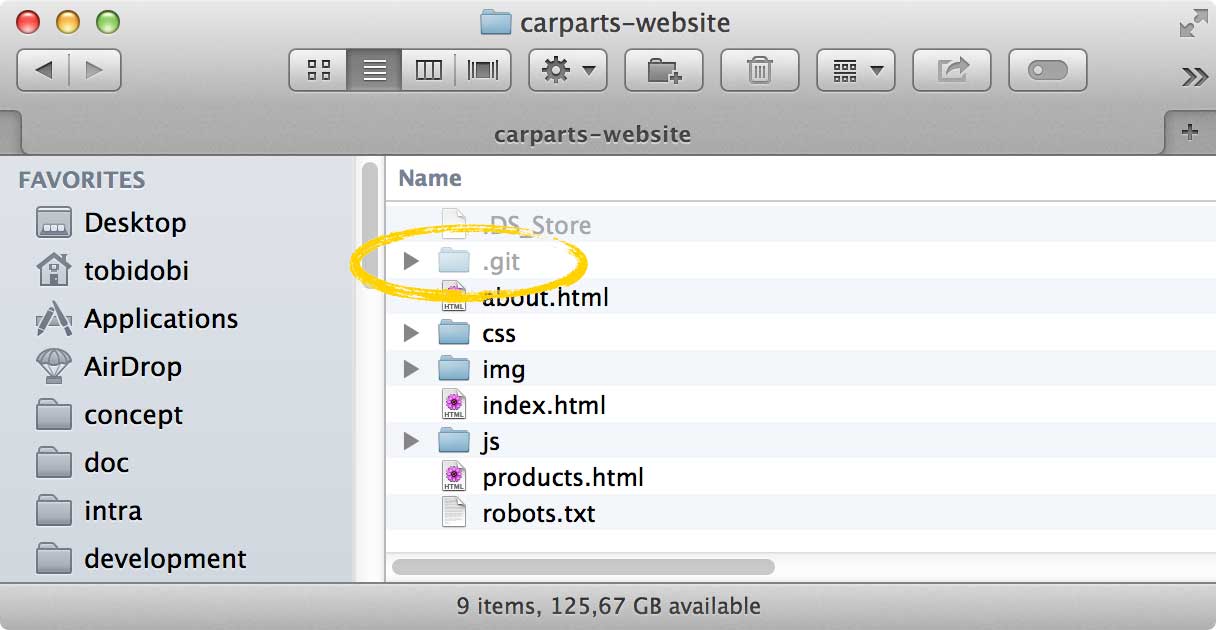 Starting with an Unversioned Project Learn Git Ebook (GUI Edition)